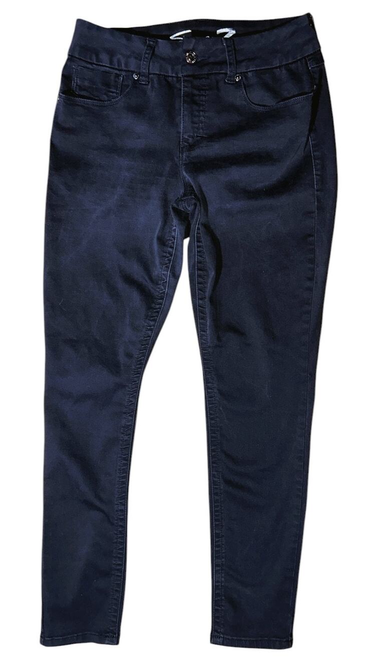 Seven7 Tummyless Mid-Rise Skinny Black Jeans Size 12 29X29